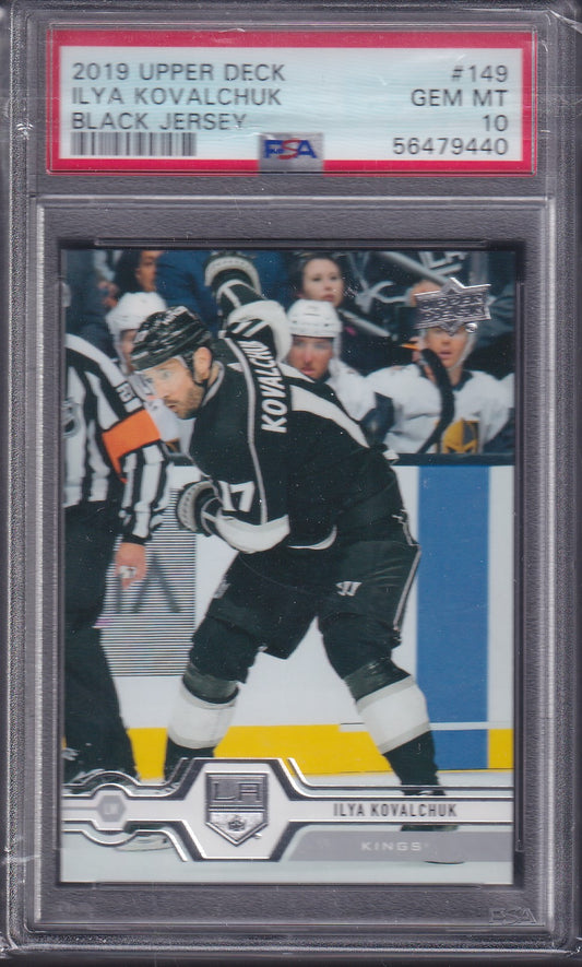 ILYA KOVALCHUK, 2019 Upper Deck Black Jersey #149, PSA 10