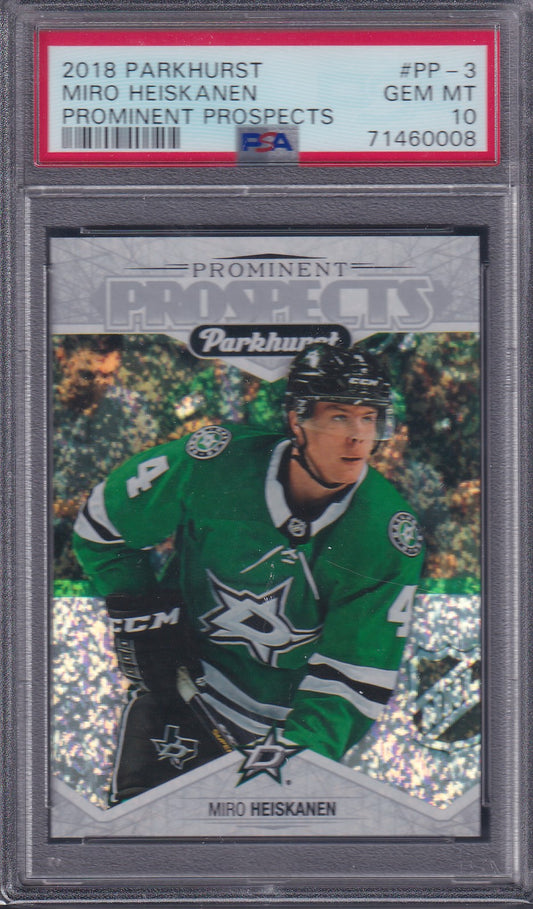 MIRO HEISKANEN - 2018 Parkhurst Prominent Prospects #PP-3, PSA 10