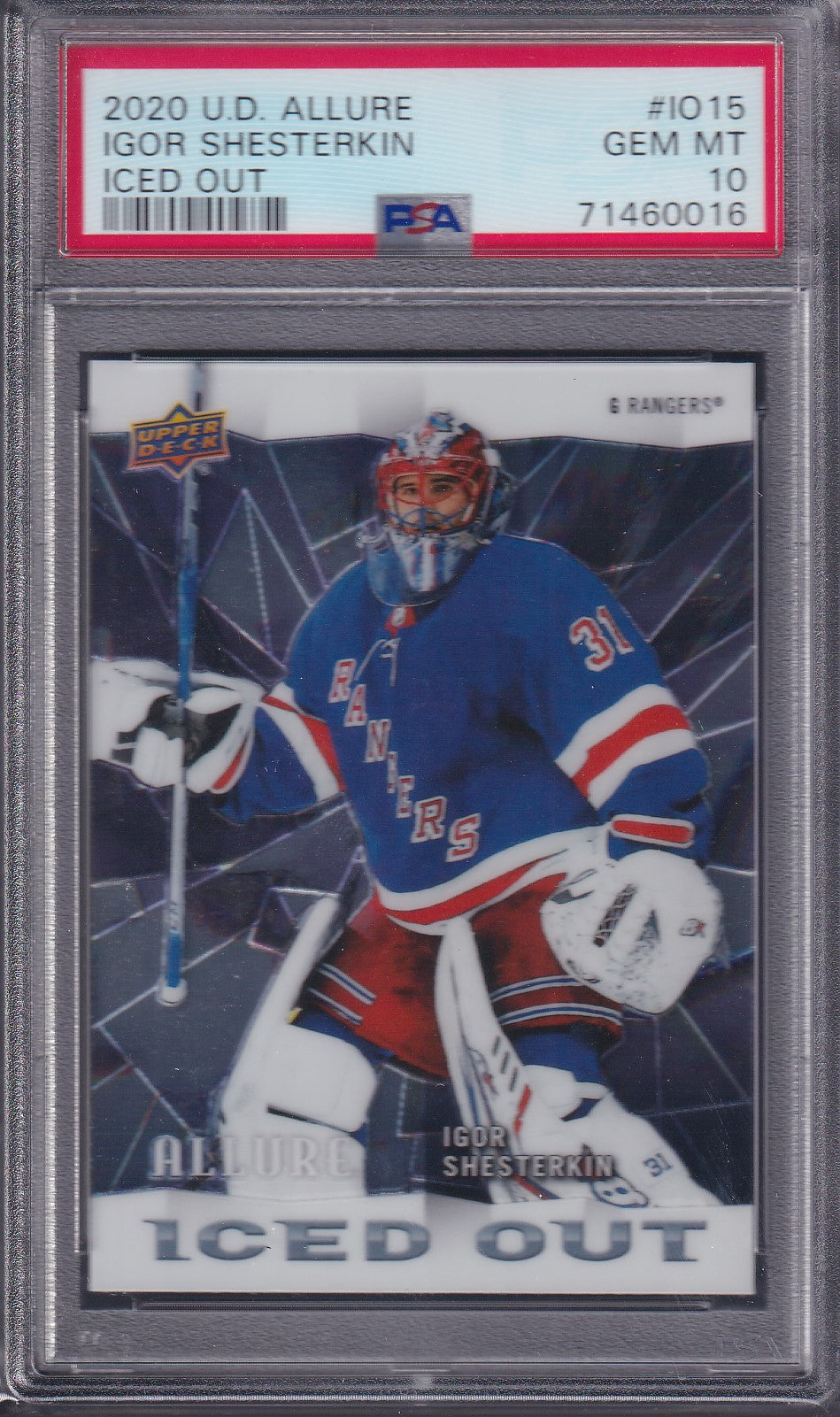 IGOR SHESTERKIN - 2020 Upper Deck Allure Iced Out #IO15, PSA 10