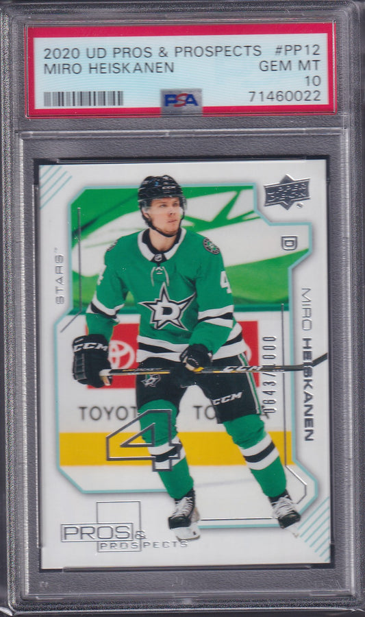 MIRO HEISKANEN - 2018 Upper Deck Pros & Prospects, /1000 #PP12, PSA 10