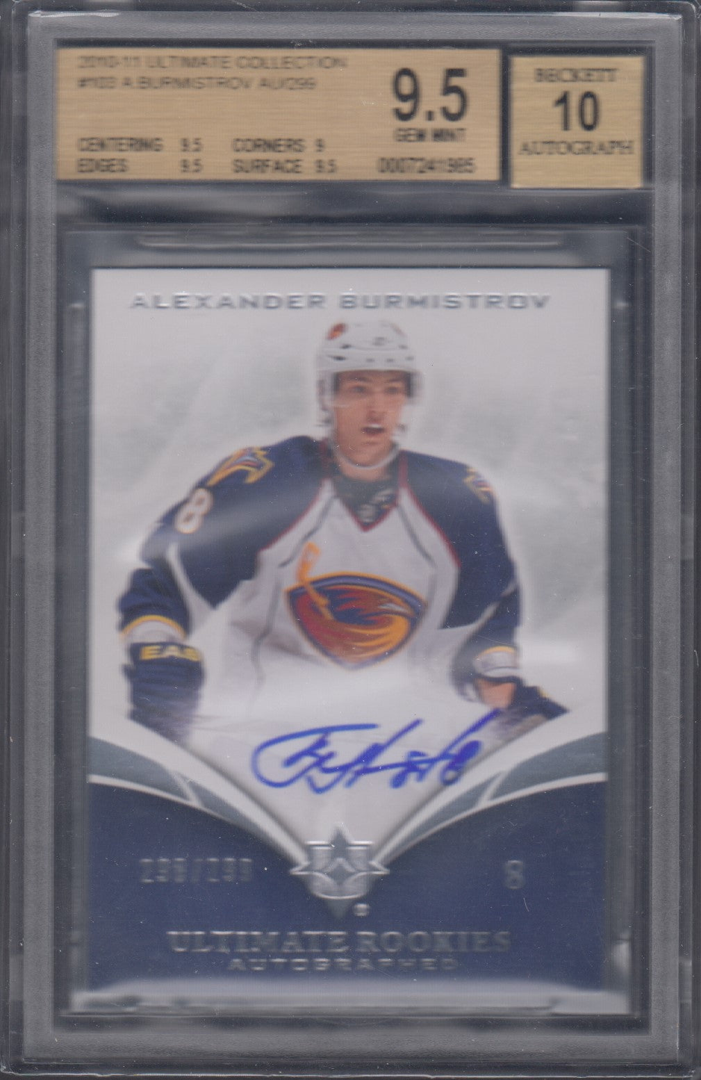 ALEXANDER BURMISTROV, 2010 Ultimate Collection Autograph #103, BGS 9.5/Auto 10