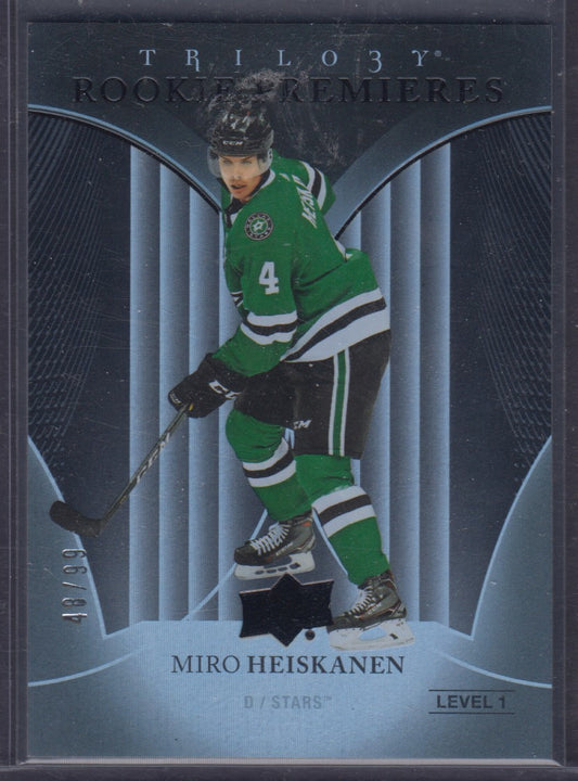 MIRO HEISKANEN, 2018 Trilogy Rookie Premieres #73, /99