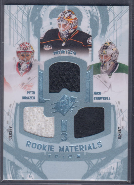 CAMPBELL/MRAZEK/FASTH, 2013 SPx Rookie Materials Patch #RM3-NET