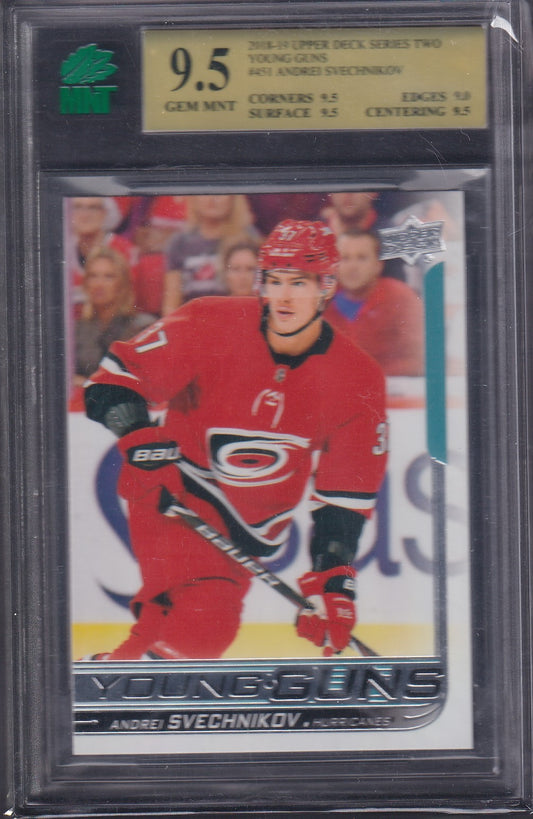 ANDREI SVECHNIKOV - 2018 Upper Deck Young Guns #451, MNT 9.5