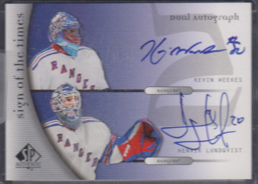 WEEKES / LUNDQVIST, 2005 Upper Deck Sign of the Times Dual Auto #D-WL