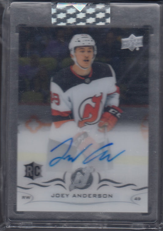 JOEY ANDERSON, 2018 UD Clear Cut Rookie #CCR-AN, Devils